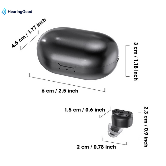HearGood Lite β CIC Rechargeable Hearing Aid for Seniors β Discreet & Affordable