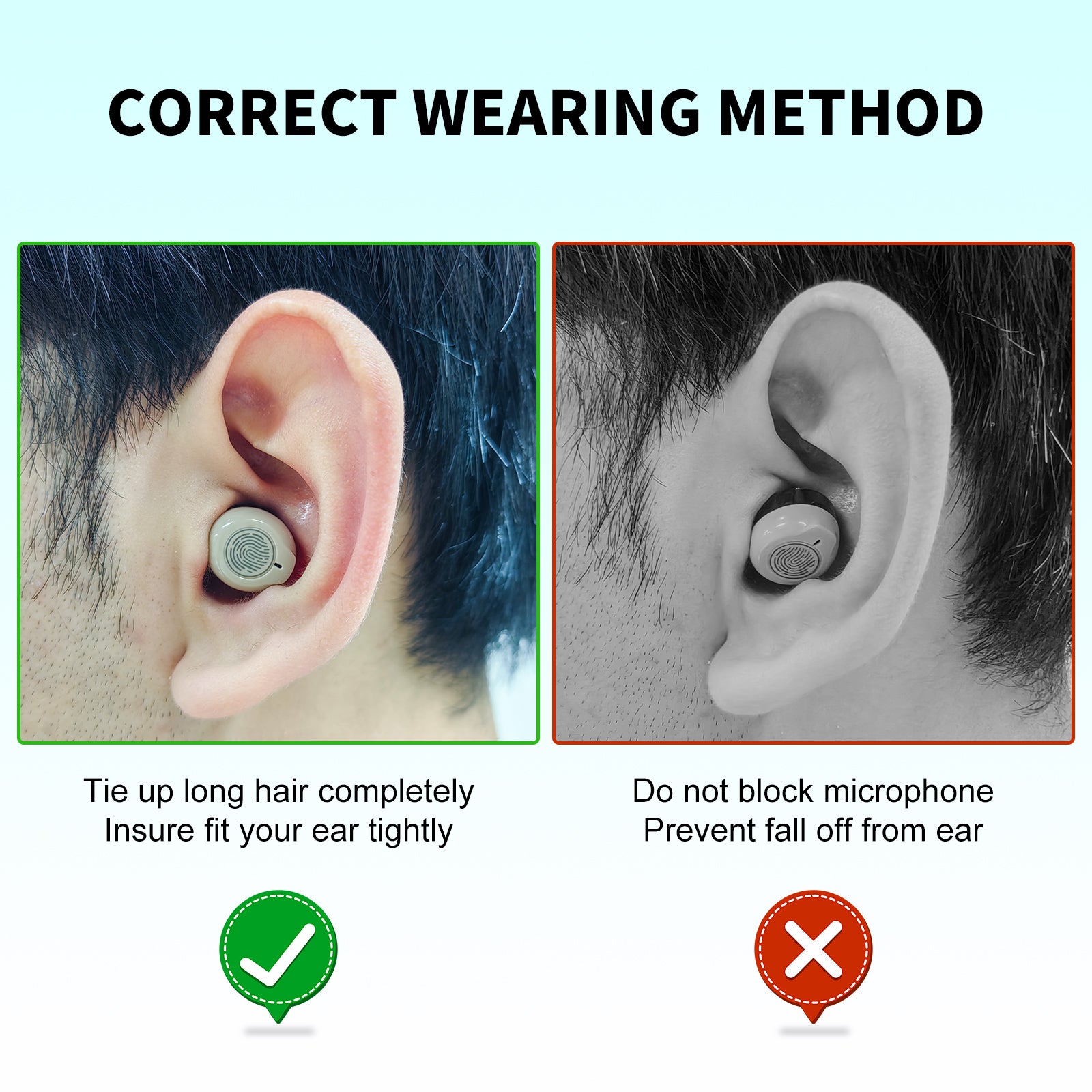 HearGood Clarity Touch – Wireless CIC Hearing Aids with Charging Case & Smart Display –