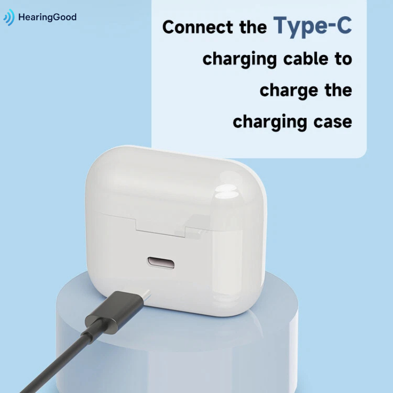 HearGood DailyPro – CIC Hearing Aid with Rechargeable Case – Noise Cancelling for Seniors