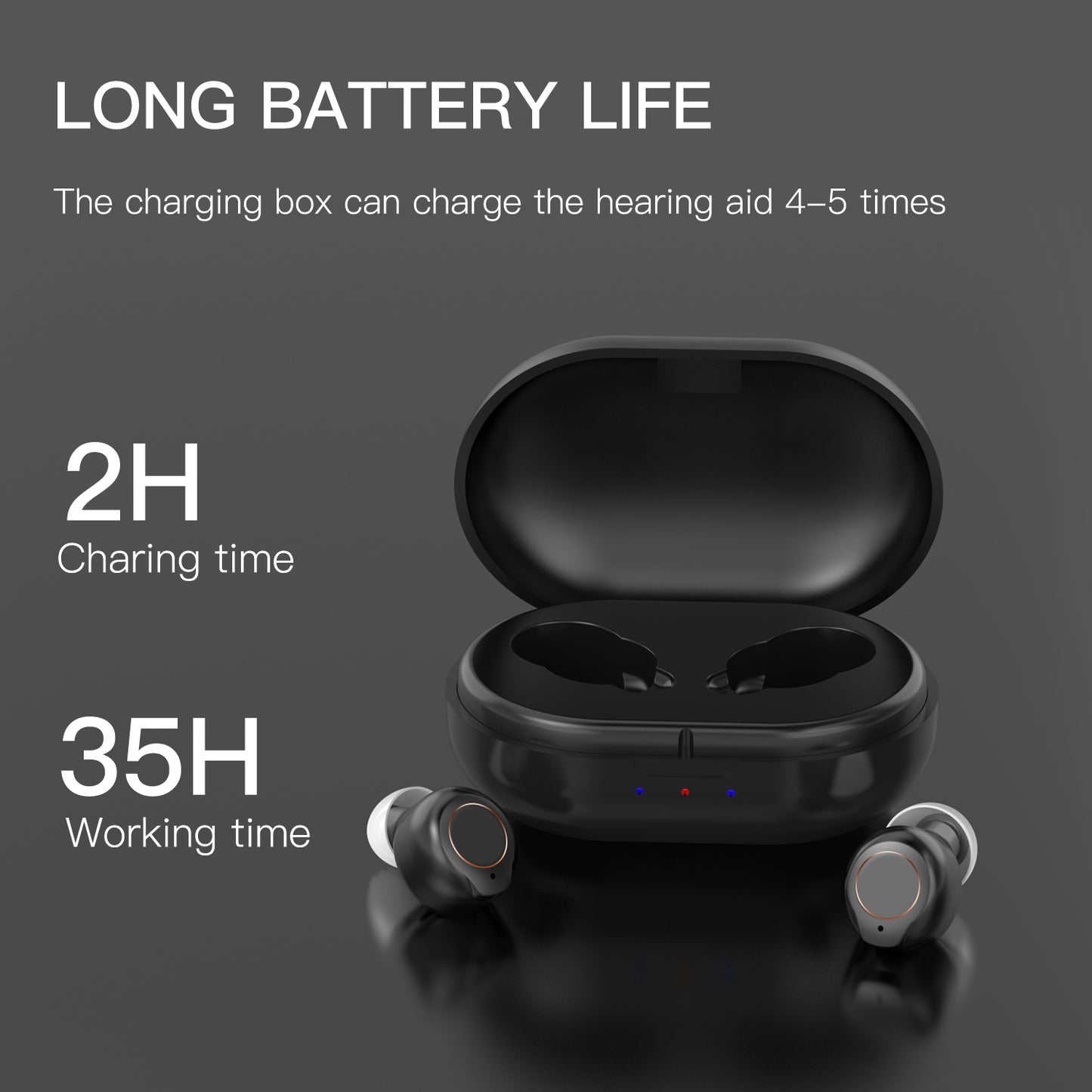 HearGood EchoLite 901 – ITE Hearing Aid for Seniors UK, Lightweight & Rechargeable (30-Hour Battery)