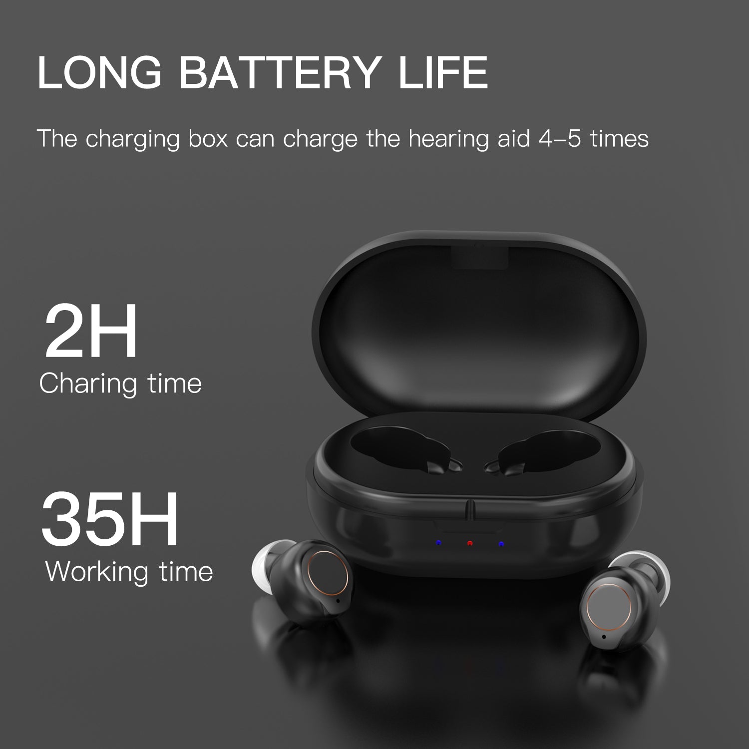 HearGood EchoLite 901 – ITE Hearing Aid for Seniors UK, Lightweight & Rechargeable (30-Hour Battery)