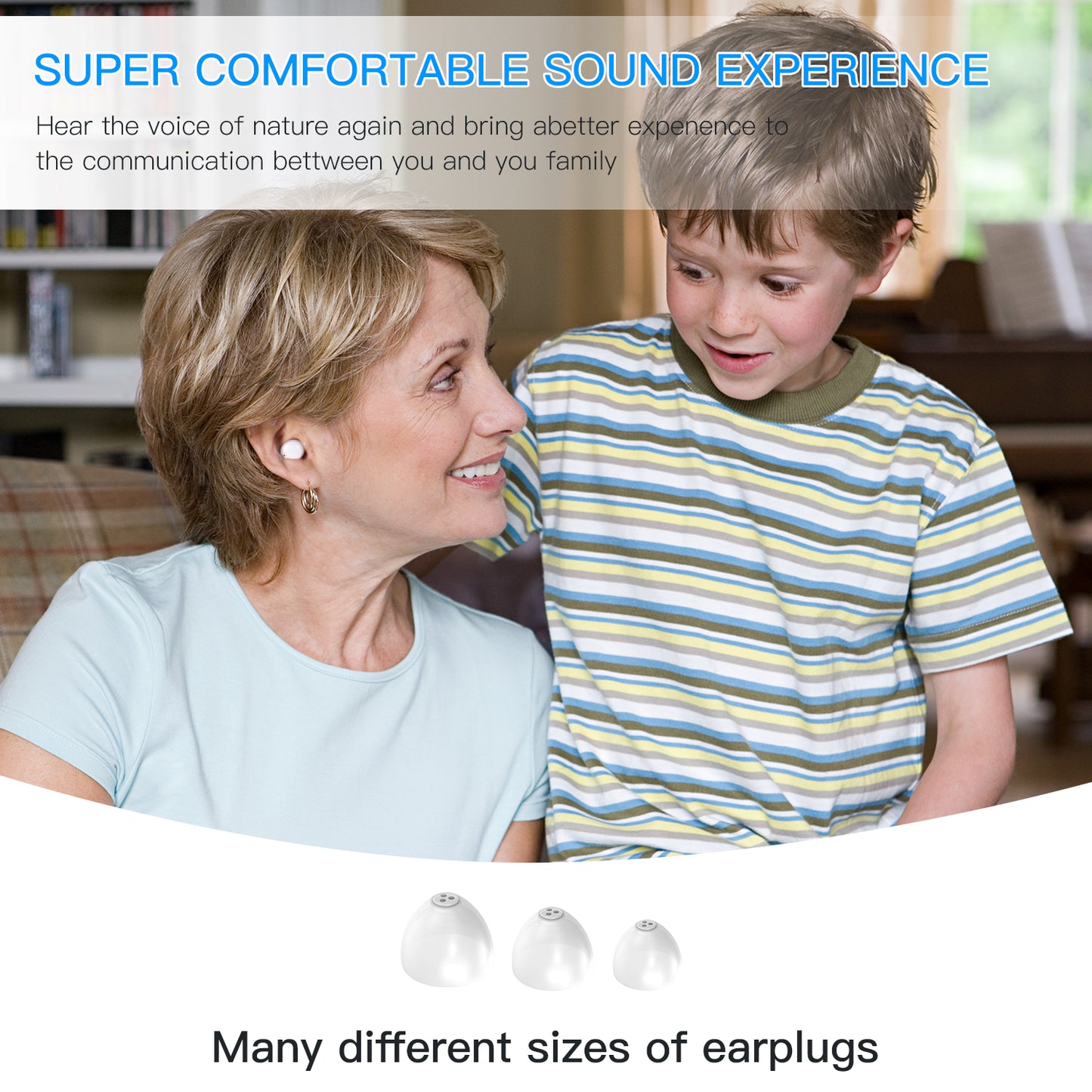 HearGood EchoLite 901 – ITE Hearing Aid for Seniors UK, Lightweight & Rechargeable (30-Hour Battery)