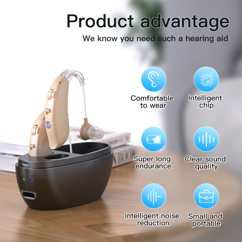 HearGood SoundPro 360 – BTE Digital Hearing Aid, Comfortable Fit for Adults & Elderly