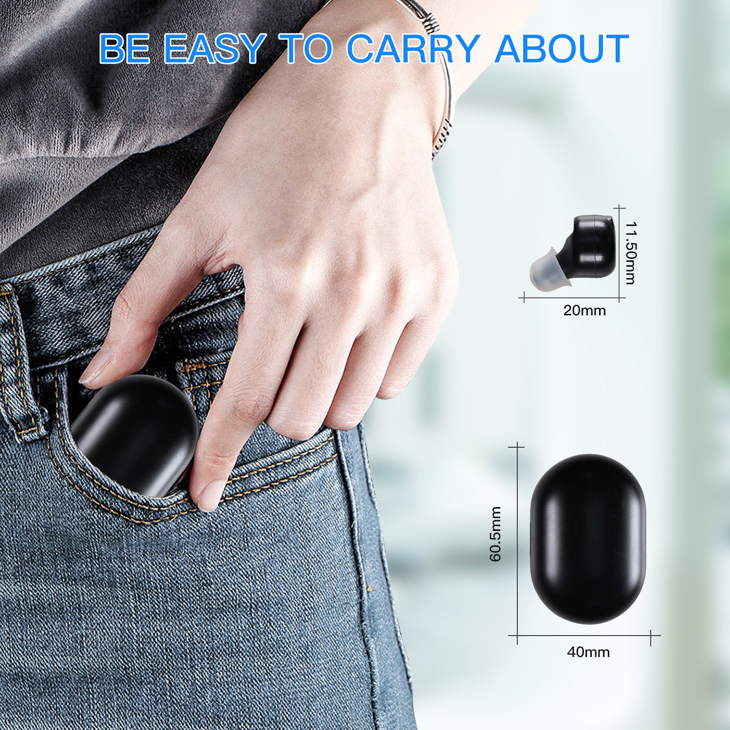 HearGood EchoLite 901 – ITE Hearing Aid for Seniors UK, Lightweight & Rechargeable (30-Hour Battery)