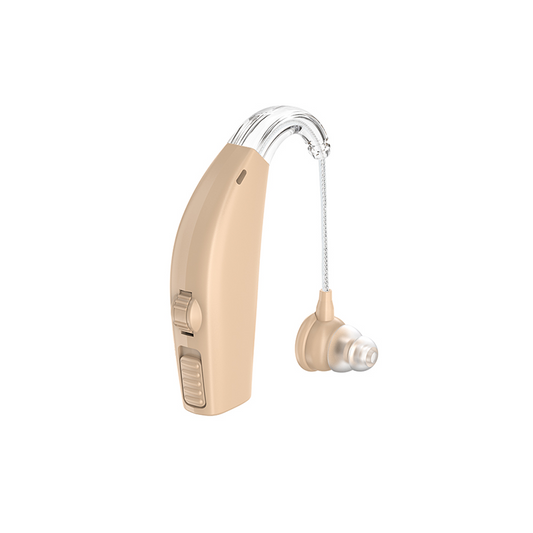 HearGood Elevate 311 – BTE Rechargeable Hearing Aid – 30H Battery & Easy Control for Seniors